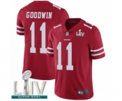 Men's San Francisco 49ers #11 Marquise Goodwin Red Team Color Vapor Untouchable Limited Player Super Bowl LIV Bound Football Jersey