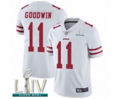 Men's San Francisco 49ers #11 Marquise Goodwin White Vapor Untouchable Limited Player Super Bowl LIV Bound Football Jersey