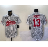 Men's San Francisco 49ers #13 Brock Purdy Arctic Camo 2024 Salute to Service Stitched Baseball Jersey