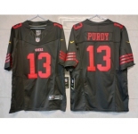 Men's San Francisco 49ers #13 Brock Purdy Black 2023 F.U.S.E. Vapor Untouchable Limited Stitched Football Jersey