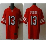 Men's San Francisco 49ers #13 Brock Purdy New Red Vapor Untouchable Limited Stitched Football Jersey