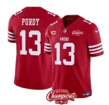 Men's San Francisco 49ers #13 Brock Purdy Red 2023 F.U.S.E. With 1-star C Ptach And NFC West Champions Patch Football Stitched Jersey