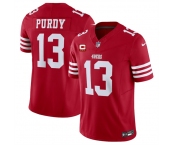 Men's San Francisco 49ers #13 Brock Purdy Red 2025 F.U.S.E. With 3-Star C Patch Vapor Untouchable Limited Stitched Football Jersey
