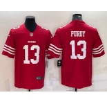 Men's San Francisco 49ers #13 Brock Purdy  Red Vapor Untouchable Stitched Football Jersey