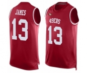 Men's San Francisco 49ers #13 Richie James Limited Red Player Name & Number Tank Top Football Jersey