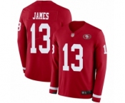 Men's San Francisco 49ers #13 Richie James Limited Red Therma Long Sleeve Football Jersey