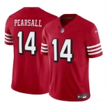 Men's San Francisco 49ers #14 Ricky Pearsall New Red 2024 Draft F.U.S.E. Vapor Untouchable Limited Football Stitched Jersey