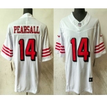 Men's San Francisco 49ers #14 Ricky Pearsall White FUSE Vapor Limited Throwback Stitched Jersey