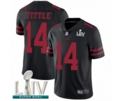 Men's San Francisco 49ers #14 Y.A. Tittle Black Alternate Vapor Untouchable Limited Player Super Bowl LIV Bound Football Jersey
