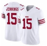 Men's San Francisco 49ers #15 Jauan Jennings 2022 New White Vapor Untouchable Limited Stitched Jersey