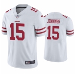 Mens San Francisco 49ers #15 Jauan Jennings Nike White Vapor Limited Player Jersey