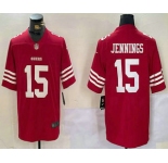 Men's San Francisco 49ers #15 Jauan Jennings Red Vapor Untouchable Limited Stitched Jersey
