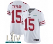 Men's San Francisco 49ers #15 Trent Taylor White Vapor Untouchable Limited Player Super Bowl LIV Bound Football Jersey