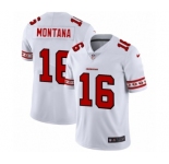 Men's San Francisco 49ers #16 Joe Montana White Team Logo Cool Edition Jersey