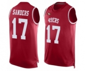 Men's San Francisco 49ers #17 Emmanuel Sanders Limited Red Player Name & Number Tank Top Football Jersey
