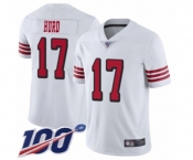 Men's San Francisco 49ers #17 Jalen Hurd Limited White Rush Vapor Untouchable 100th Season Football Jersey