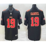Men's San Francisco 49ers #19 Deebo Samuel Black Red Fashion Vapor Limited Stitched Jersey