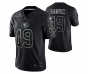 Men's San Francisco 49ers #19 Deebo Samuel Black Reflective Limited Stitched Football Jersey