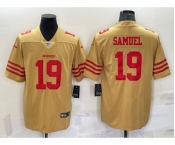 Men's San Francisco 49ers #19 Deebo Samuel Gold NEW 2022 Inverted Legend Stitched NFL Nike Limited Jersey