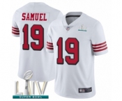 Men's San Francisco 49ers #19 Deebo Samuel Limited White Rush Vapor Untouchable Super Bowl LIV Bound Football Jersey