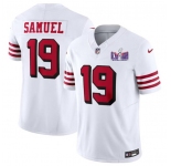 Men's San Francisco 49ers #19 Deebo Samuel New White 2024 F.U.S.E. Super Bowl LVIII Patch Vapor Untouchable Limited Football Stitched Jersey