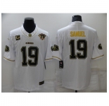 Men's San Francisco 49ers #19 Deebo Samuel Nike White-Gold Limited Throwback Jersey