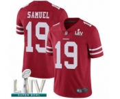 Men's San Francisco 49ers #19 Deebo Samuel Red Team Color Vapor Untouchable Limited Player Super Bowl LIV Bound Football Jersey