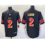 Men's San Francisco 49ers #2 Deommodore Lenoir Black 2025 F.U.S.E. “Rivalries” Vapor Limited Stitched Football Jersey