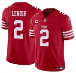 Men's San Francisco 49ers #2 Deommodore Lenoir Red 2025 F.U.S.E. With 1-Star C Patch Vapor Untouchable Limited Stitched Football Jersey