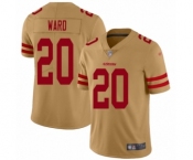 Men's San Francisco 49ers #20 Jimmie Ward Limited Gold Inverted Legend Football Jersey
