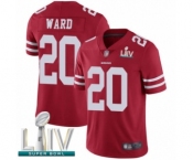Men's San Francisco 49ers #20 Jimmie Ward Red Team Color Vapor Untouchable Limited Player Super Bowl LIV Bound Football Jersey