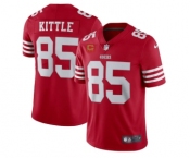 Men's San Francisco 49ers 2022 #85 George Kittle Red New Scarlet With 4-star C Patch Vapor Untouchable Limited Stitched Football Jersey