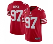 Men's San Francisco 49ers 2022 #97 Nike Bosa Red Scarlet With 1-star C Patch Vapor Untouchable Limited Stitched Football Jersey