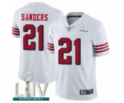 Men's San Francisco 49ers #21 Deion Sanders Limited White Rush Vapor Untouchable Super Bowl LIV Bound Football Jersey