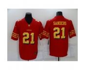 Men's San Francisco 49ers #21 Deion Sanders Red Gold Untouchable Limited Jersey