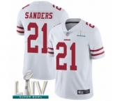 Men's San Francisco 49ers #21 Deion Sanders White Vapor Untouchable Limited Player Super Bowl LIV Bound Football Jersey