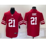 Men's San Francisco 49ers #21 Frank Gore Red 2021 Vapor Untouchable Stitched NFL Nike Limited Jersey