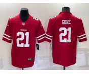 Men's San Francisco 49ers #21 Frank Gore Red 2021 Vapor Untouchable Stitched NFL Nike Limited Jersey