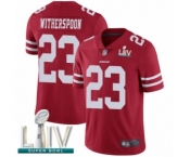Men's San Francisco 49ers #23 Ahkello Witherspoon Red Team Color Vapor Untouchable Limited Player Super Bowl LIV Bound Football Jersey
