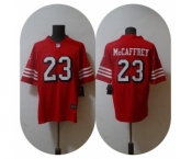 Men's San Francisco 49ers #23 Christian McCaffrey 2022 Red Vapor Untouchable Stitched Jersey
