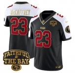 Men's San Francisco 49ers #23 Christian McCaffrey Black Alternate 2025 F.U.S.E. Faithful To The Bay Patch Limited V8 Football Stitched Jersey