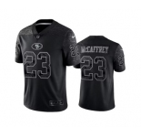 Men's San Francisco 49ers #23 Christian McCaffrey Black Reflective Limited Stitched Football Jersey
