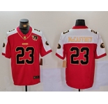 Men's San Francisco 49ers #23 Christian McCaffrey Red F.U.S.E. Mexico With Gate Bridge Patch Vapor Limited Stitched Football Jersey