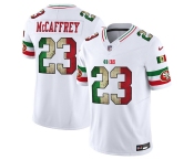 Men's San Francisco 49ers #23 Christian McCaffrey White 2025 F.U.S.E. Mexico Vapor Limited Football Stitched Jersey