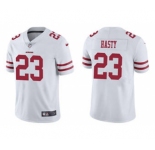 Men's San Francisco 49ers #23 JaMycal Hasty 2021 White Vapor Untouchable Limited Stitched Jersey