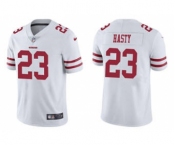 Men's San Francisco 49ers #23 JaMycal Hasty 2021 White Vapor Untouchable Limited Stitched Jersey
