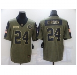Men's San Francisco 49ers #24 Team Antonio Gibson Nike Olive 2021 Salute To Service Limited Player Jersey