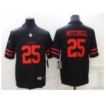 Men's San Francisco 49ers #25 Elijah Mitchell Black Nike Scarlet Player Limited Jersey