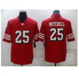 Men's San Francisco 49ers #25 Elijah Mitchell Red Scarlet Player Limited Jersey