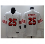 Men's San Francisco 49ers #25 Elijah Mitchell White Nike Scarlet Player Limited Jersey